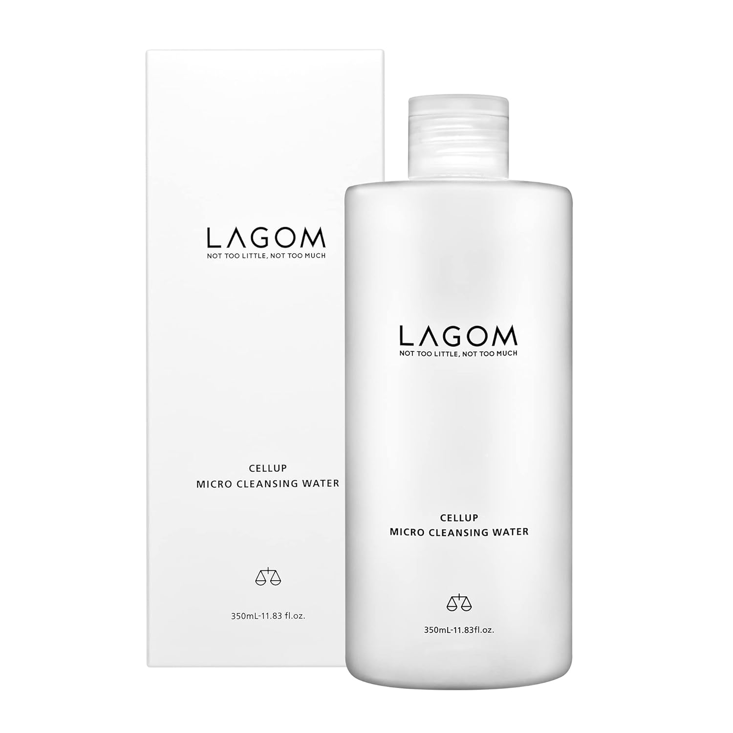 Lagom Cellup Micro Cleansing Water Natural Micellar Fermented Face Wash With Chamomile Allatoin Moisturizing Herbal Facial Pore Cleanser Combination Oily Sensitive Dry All Skin 350Ml 11.83Oz