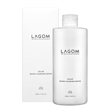 Lagom Cellup Micro Cleansing Water Natural Micellar Fermented Face Wash With Chamomile Allatoin Moisturizing Herbal Facial Pore Cleanser Combination Oily Sensitive Dry All Skin 350Ml 11.83Oz