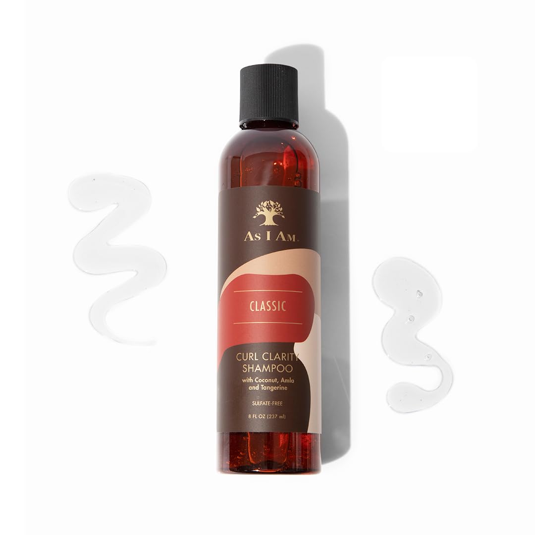 As I Am Curl Clarity Shampoo - 8 ounce - with Coconut, Amla & Tangerine - Gently Cleanses Curly Hair - Vegan & Cruelty Free - Sulphate Free - Parabens Free - Phthalate Free : Hair Shampoos : Beauty & Personal Care