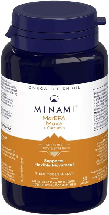 Omega 3 Fish Oil Supplement - Minami - MorEPA Move Plus Cucurmin - Hig130 Grams