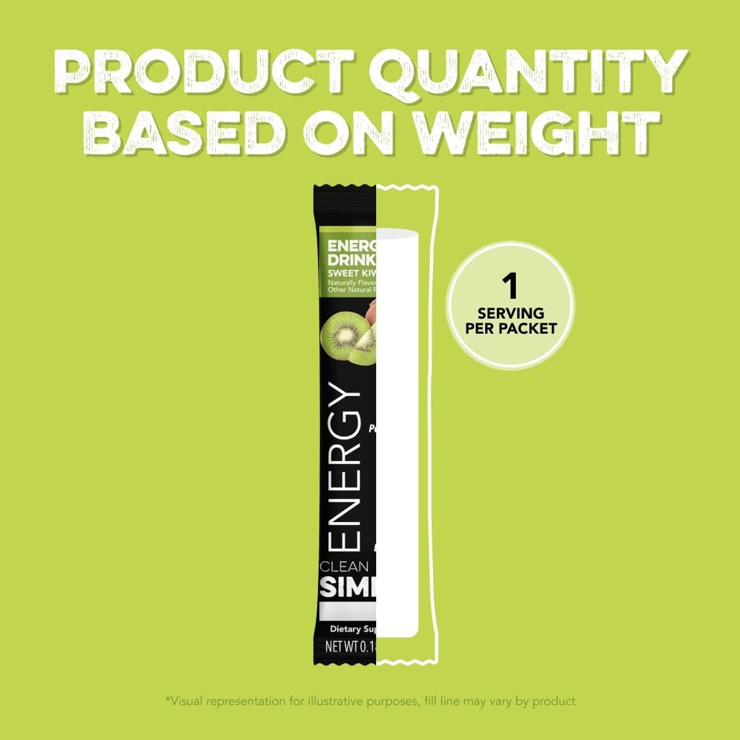 Clean Simple Eats Sweet Kiwi Energy Drink Mix, with 100mg Caffeine (10 Servings) : Grocery & Gourmet Food