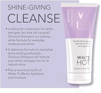 Glorious Shampoo By White Hot, 200Ml, Suitable For Women With Grey Hair