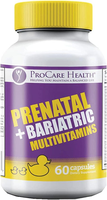 ProCare Health | Bariatric Prenatal Multivitamin Capsule | Probiotics | 60 Count | One Month Supply | 2 a Day