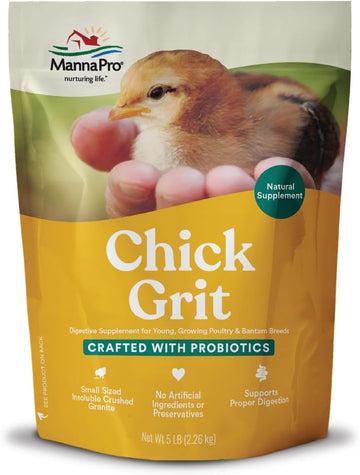 Manna Pro Chick Grit With Probiotics | Formulated With Probiotics And Supports Healthy Digestion | 5 Pounds