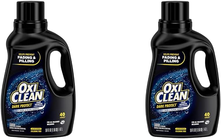 OxiClean Dark Protect Liquid Laundry Booster, Laundry Stain Remover for Clothes, 50 Fl Oz (Pack of 2)