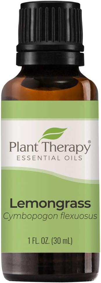 Plant Therapy Lemongrass Essential Oil 100% Pure, Undiluted, Natural Aromatherapy For Diffuser And Skin, Therapeutic Grade 30 Ml (1 Oz)
