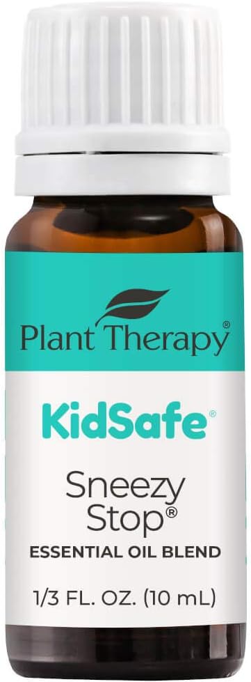 Plant Therapy Kidsafe Sneezy Stop Essential Oil Blend 10 Ml (1/3 Oz) 100% Pure, Undiluted, Therapeutic Grade