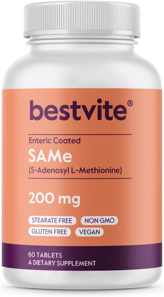 Bestvite Sam-E 200Mg (120 Tablets)(60 X 2) Premium Ingredient From Italy