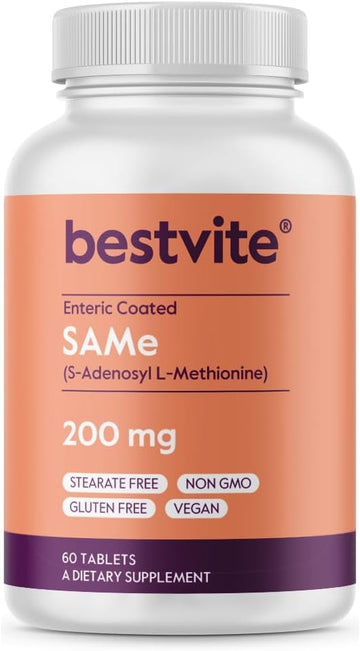 Bestvite Sam-E 200Mg (120 Tablets)(60 X 2) Premium Ingredient From Italy