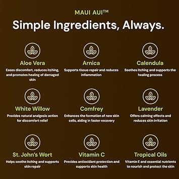 Nature'S Rite Maui Aui Spray, Aloe Vera For Sun Burn Relief, 4Oz All Natural : Health & Household