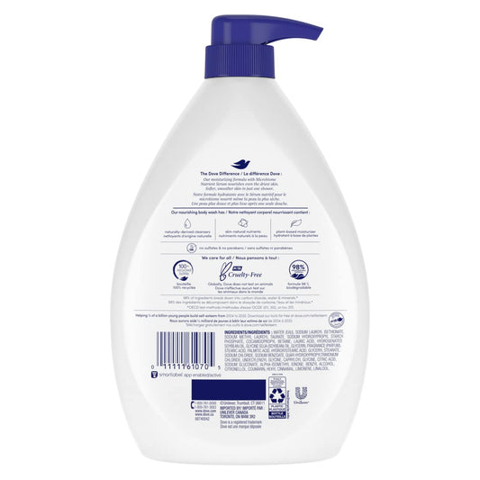 Dove Body Wash With Pump With Skin Natural Nourishers For Instantly Soft Skin And Lasting Nourishment Deep Moisture Cleanser That Effectively Washes Away Bacteria While Nourishing Your Skin 34 Oz 3 Count