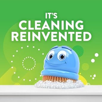 Scrubbing Bubbles Fresh Gel Toilet Bowl Cleaning Stamps Starter Pack, Clean And Prevent Limescale And Toilet Rings, Citrus Scent, 1 Dispenser With 6 Stamps, 1.34 Oz