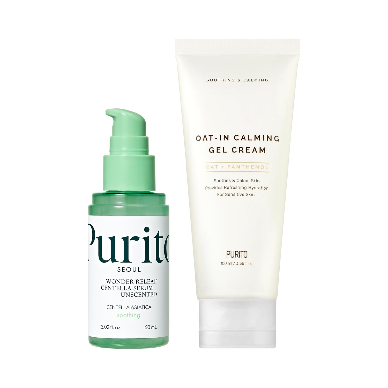 Purito Centella Unscented Serum & Purito Oat-In Calming Gel Cream100 Ml Set