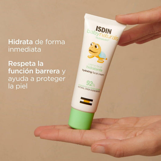 ISDIN Babynaturals Daily Moisturising Face Cream (50ml) | Daily hydrating facial cream| moisturises and protects the skin