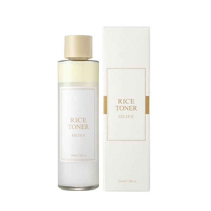 Rice Toner- Milky Toner for Glowing Skin, 77.78% Korean Rice, Glow Essence with Niacinamide, Hydrating for Dry, Dull, Combination Skin, Vegan, Fragrance Free, Glass Skin 5.28Fl Oz