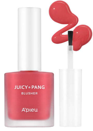 A'Pieu Juicy-Pang Water Blusher (Rd01 - Popping Cherry) Korean Liquid Blush For Cheeks K Beauty Makeup