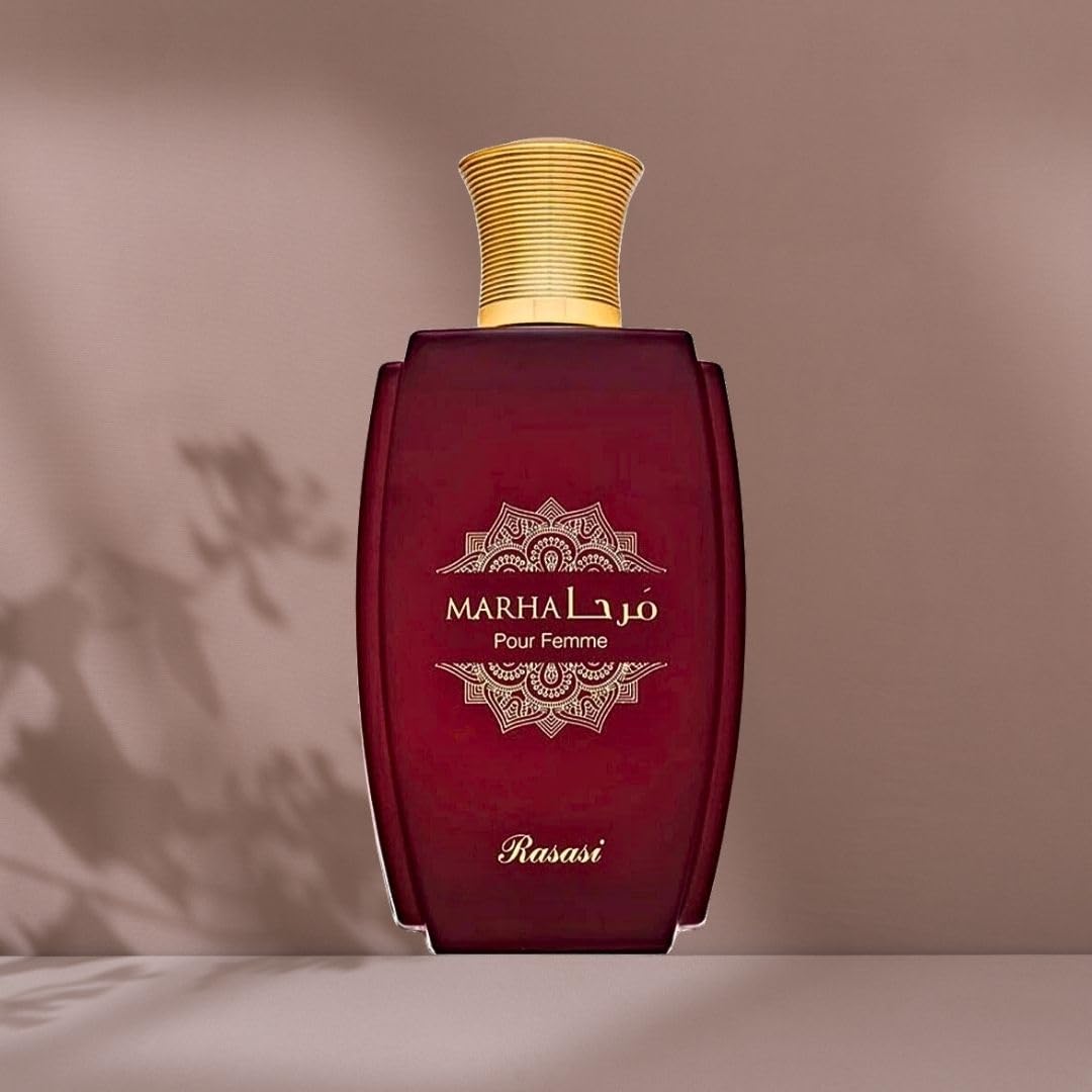 Rasasi Marha Eau De Parfum Spray 100Ml (3.38 Oz) Long Lasting Arabian Perfume For Men With Aromatic, Warm And Floral Notes - Captivating And Luxurious Masculine Fragrance For Day-To-Night Wear : Beauty & Personal Care
