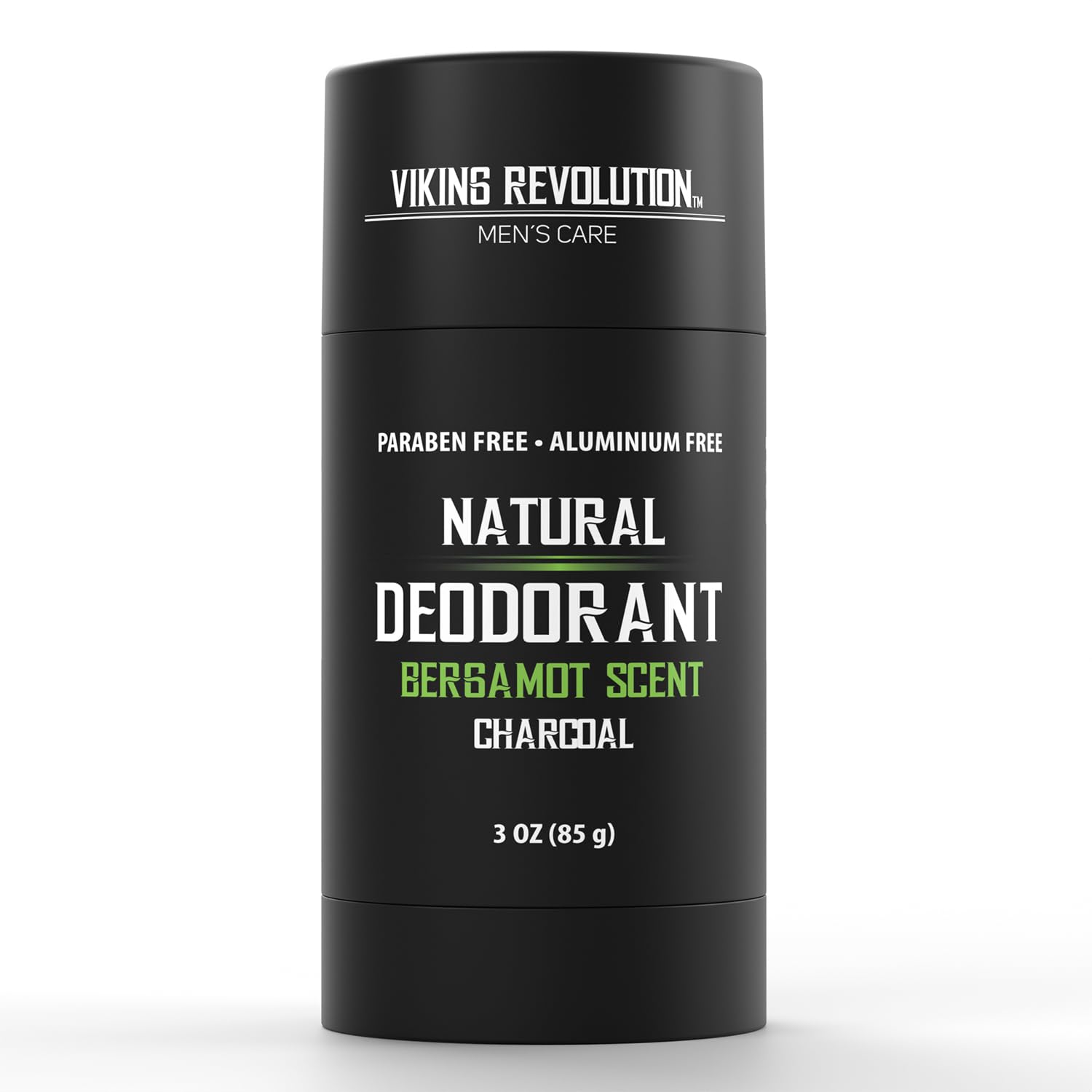 Viking Revolution Bergamot Deodorant For Men - Natural Deodorant For Men Charcoal Deodorant Men With Shea Butter, Coconut Oil, Baking Soda, Beeswax - Mens Deodorant Aluminum Free (3Oz)