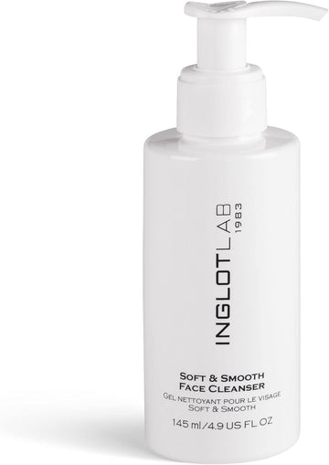 Inglot Soft & Smooth Facial Cleansing Gel - Removes Blemishes And Makeup Residues And Leaves Velvety Soft Moisturised Skin With Kombucha And Ginkgo Biloba Extracts 145Ml