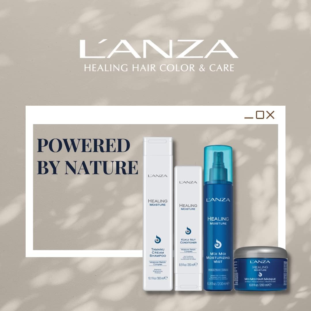 L’ANZA Healing Moisture Kukui Nut Conditioner, Renews Strength, Replenishes Moisture, for a Perfect Silky Look, Suitable for All Hair Types (33.8 Fl Oz) : Beauty & Personal Care