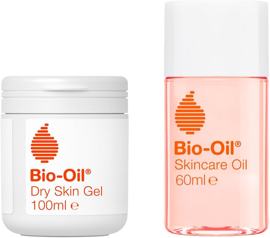 Bio-Oil Dry Skin Gel - Hydrating Gel To Aid Signs And Symptoms Of Dry Skin - Non-Comedogenic - 1 X 100 Ml & Skincare Oil - Improve The Appearance Of Scars, Stretch Marks And Skin Tone - 1 X 60 Ml