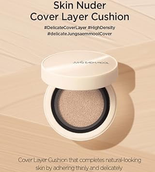 Jungsaemmool Official Skin Nuder Cover Layer Cushion 22 (Light) | Refill Included | Delicate Cover | All-Day Lasting | Makeup Artist Brand