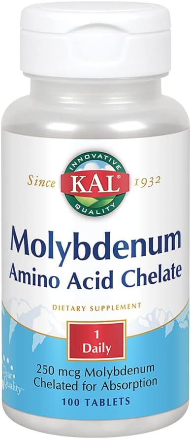 Kal 250 Mcg Molybdenum Chelated Tablets, 100 Count