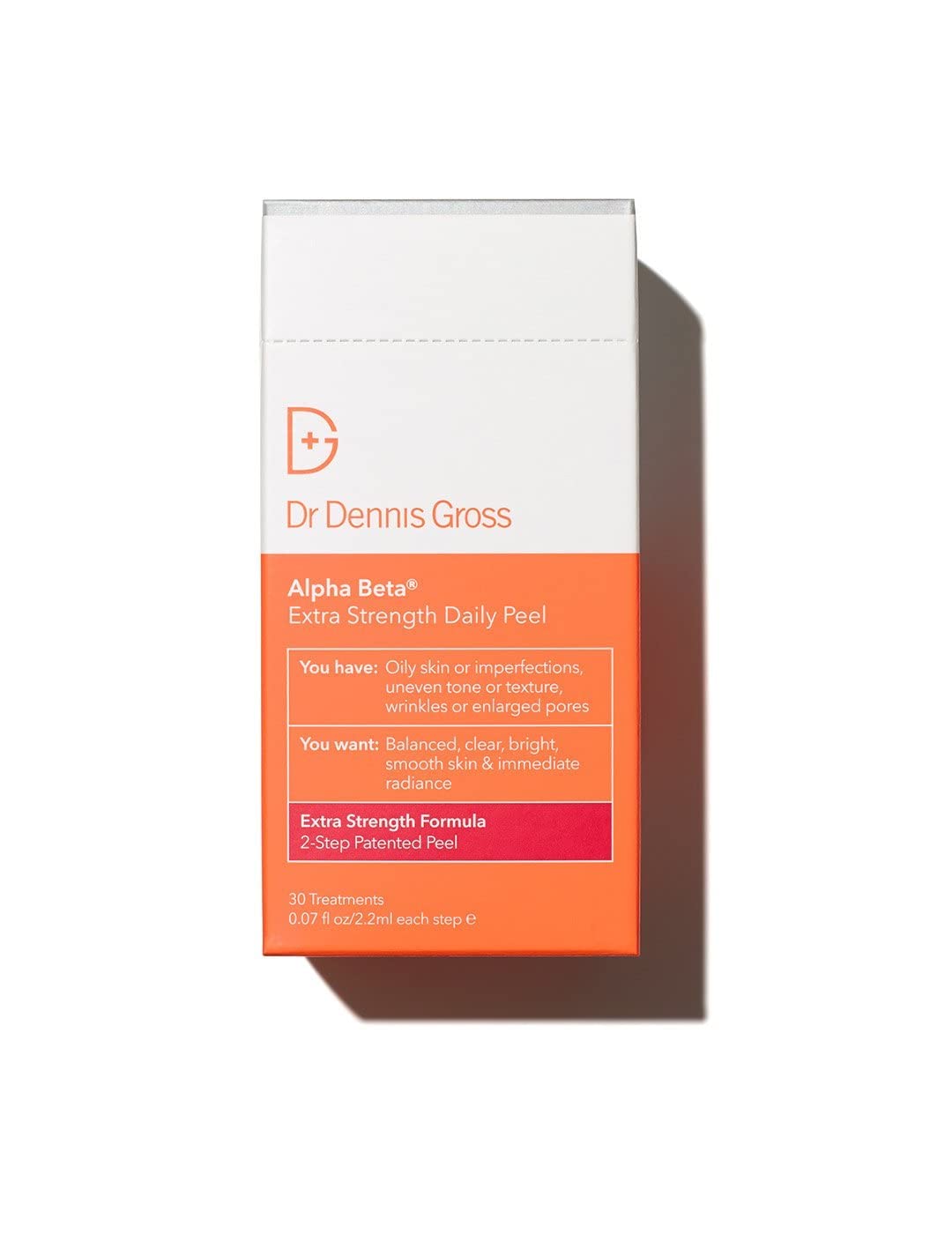 Dr. Dennis Gross Alpha Beta Extra Strength Daily Peel – 2-Step Exfoliating Pads For Enhanced Anti-Aging, Smoother Skin, And Radiant Complexion, 5 Treatments