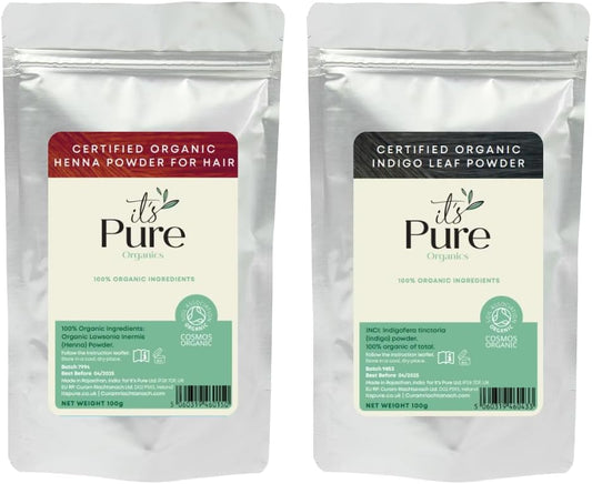 Natural Hair Dye - Organic Henna & Indigo Hair Colour 200G