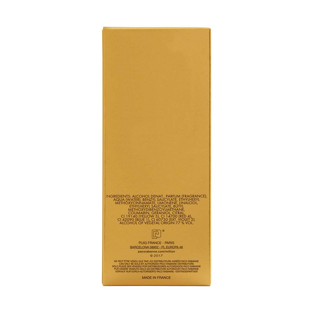 Paco Rabanne 1 Million Lucky Fragrance For Men - Earthy And Woody - Contains Notes Of Hazelnut, Greenplum And Cedar - Captivating And Addictive Warm Woods Scent - Edt Spray - 3.4 Oz : Beauty & Personal Care