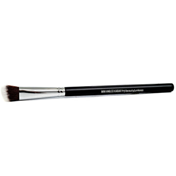 Angled Eyeshadow Blending Makeup Brush – Small Mini Angle Kabuki, Synthetic Eye Shadow Blender Brushes For Eyelid, Brow Bone, Crease, Cheek Highlighter, Setting Liquid Cream Mineral Powder Cosmetics
