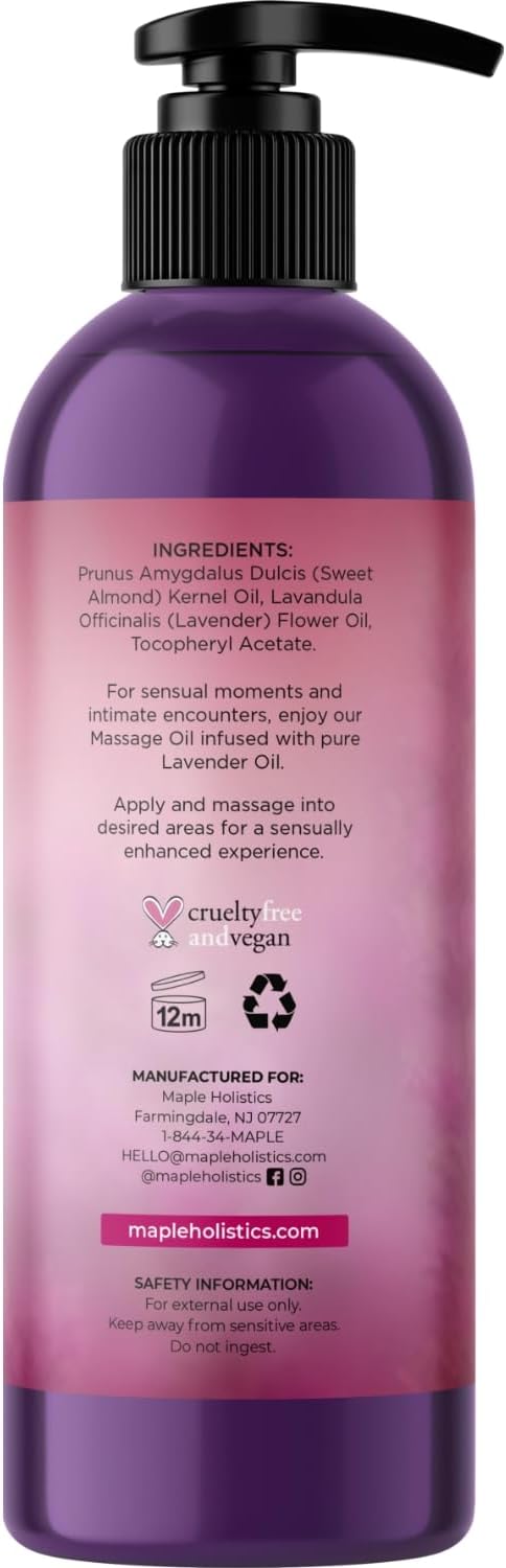 Tempting Lavender Massage Oil for Couples - Aromatherapy Sensual Massa