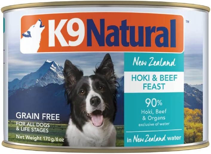 K9 Natural - Bpa & Gelatin Free Canned Dog Food - Hoki & Beef, 6Oz (12 Pack)