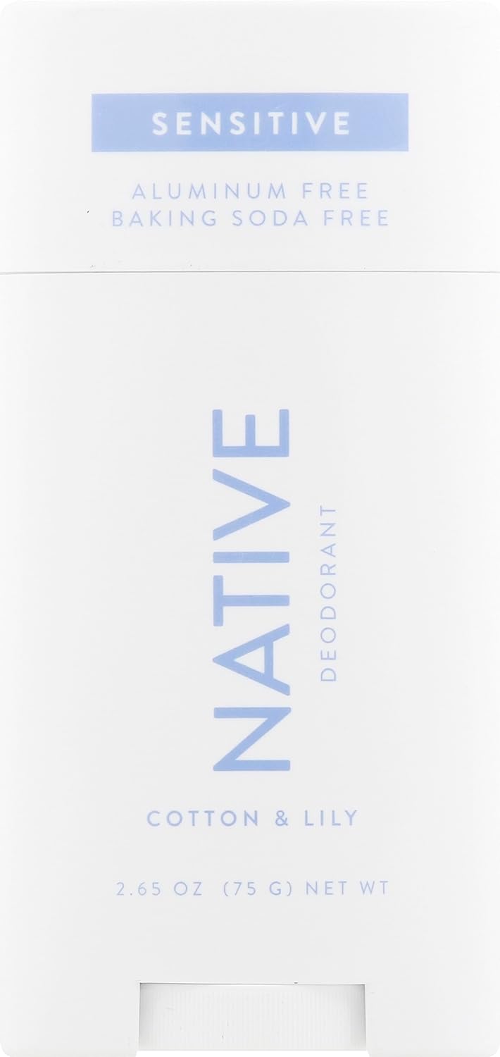 Native Sensitive Deodorant Contains Naturally Derived Ingredients, 72 Hour Odor Control | Deodorant for Women & Men, Aluminum Free with Baking Soda, Coconut Oil and Shea Butter, Cotton & Lily : Beauty & Personal Care