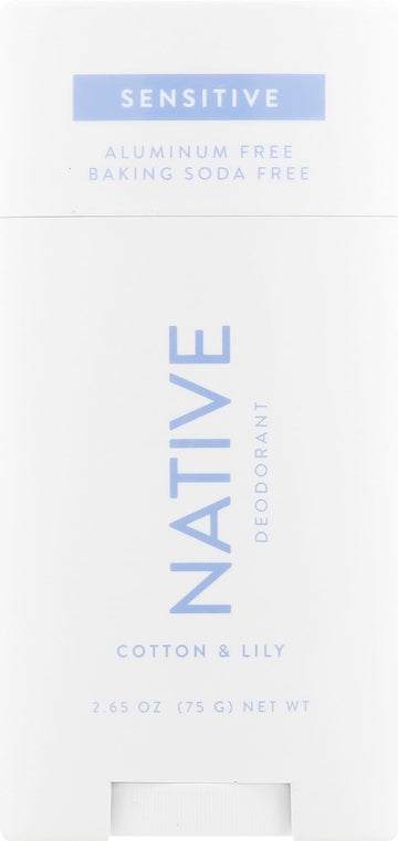 Native Sensitive Deodorant Contains Naturally Derived Ingredients, 72 Hour Odor Control | Deodorant for Women & Men, Aluminum Free with Baking Soda, Coconut Oil and Shea Butter, Cotton & Lily : Beauty & Personal Care