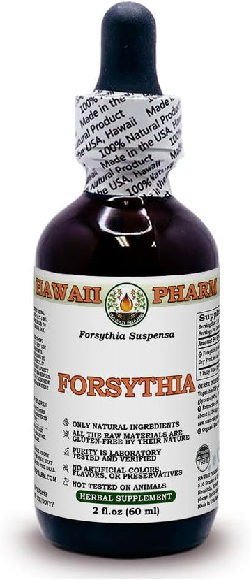 Forsythia - Your Natural Shield and Effective Protection, Alcohol-Free Liquid Extract, Organic Forsythia (Forsythia Suspensa) Dried Fruit Glycerite 2 oz