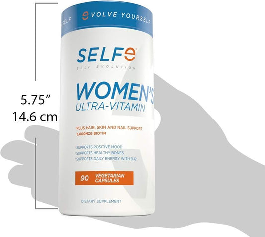 Women'S Ultra-Vitamin Multivitamin - Essential Nutrient Blend With Elderberry, Vitamin C, Zinc, And Vitamin D - 90 Vegetarian Capsules For 30-Day Supply