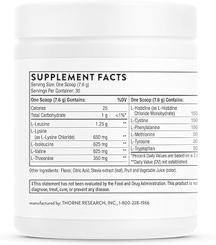 Thorne Performance Boost Bundle: Pre-Workout & Amino Complex - Energy, Muscle, Nsf Certified - 24 To 30 Servings