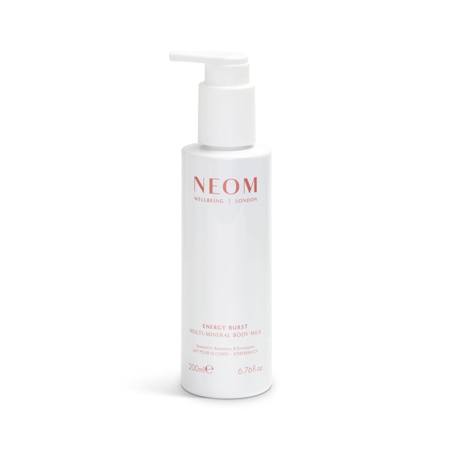 Neom- Multi-Mineral Body Milk 200Ml (Spearmint, Rosemary & Eucaplyptus) | Magnesium, Rosehip Oil & Chia Seed Oil | Moisturise, Nourish & Replenish | Vegan