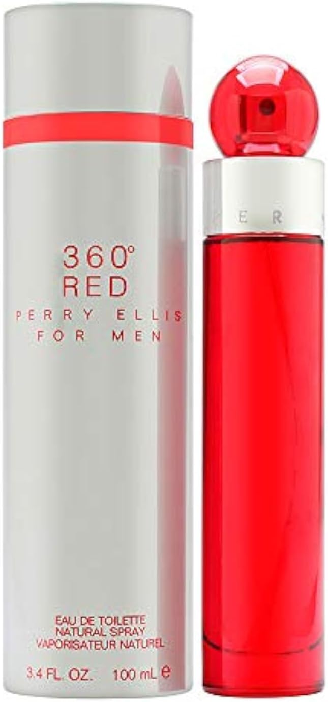 Perry Ellis 360 Red For Men, 3.4 Fl Oz Edt, Gray