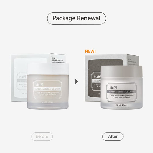 Dearklairs] Fundamental Water Gel Cream 2.36 Fl Oz | Vegan, Jeju Green Tea Water And Panthenol