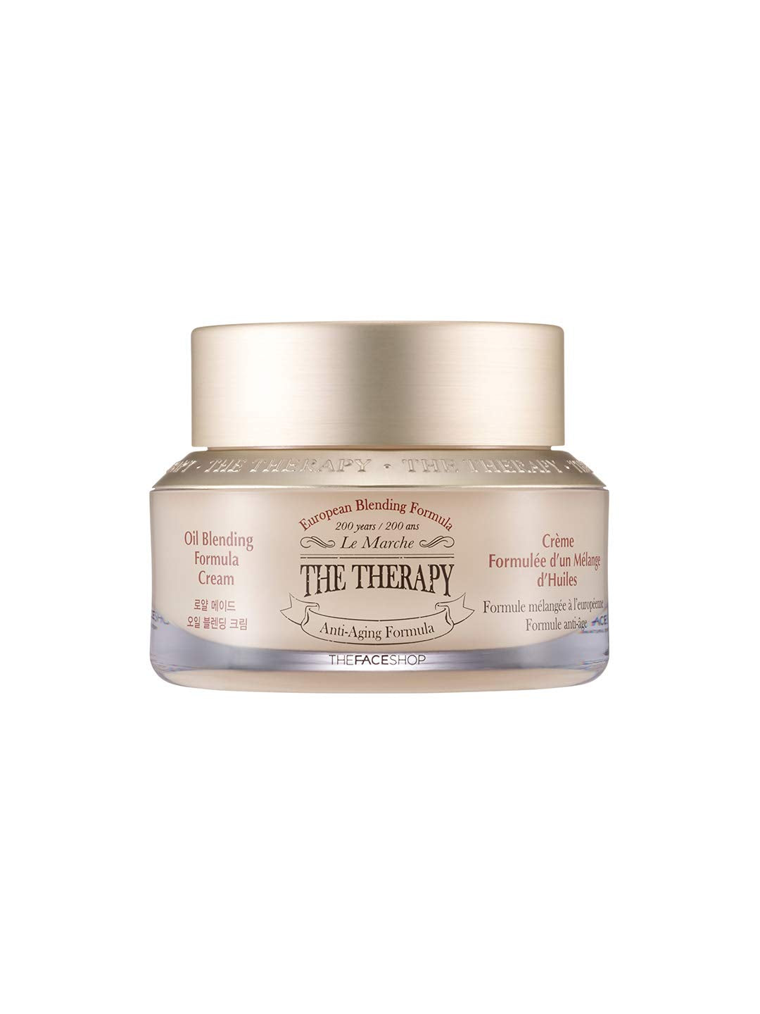 The Face Shop The Therapy Oil Blending Cream | Anti-Aging, Anti-Dry & Ultra Nourishing Effects In One Anti-Aging Product | Anti-Aging Moisture Formula, 1.69 Fl Oz