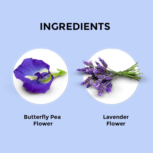 Blue Tea - Butterfly Pea Flower Tea - Lavender - 15 Count | Detoxifying Blend | Calming Tea - Caffeine Free - Flower Based - Herbal Tea | Eco-Conscious Tin Packaging