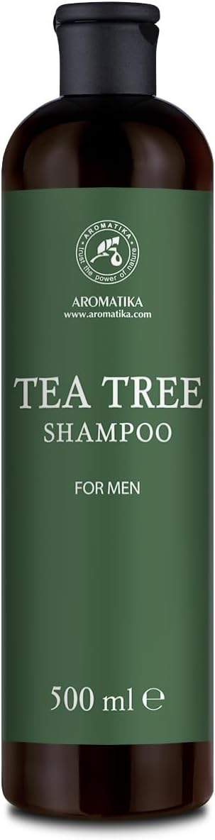 Tea Tree Shampoo For Men 500Ml - Shampoo With Tea Tree Essential Oil - Soft And Supple Hair - Hair And Scalp Care - All Hair Types -Moisturising - Fresh Aroma