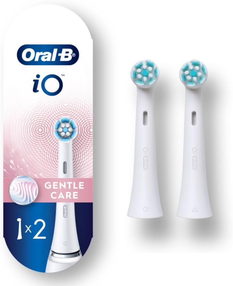 Oral-B Io Series Gentle Care Electric Toothbrush Replacement Brush Heads For An Oral-B Electric Toothbrush, 2 Count, White