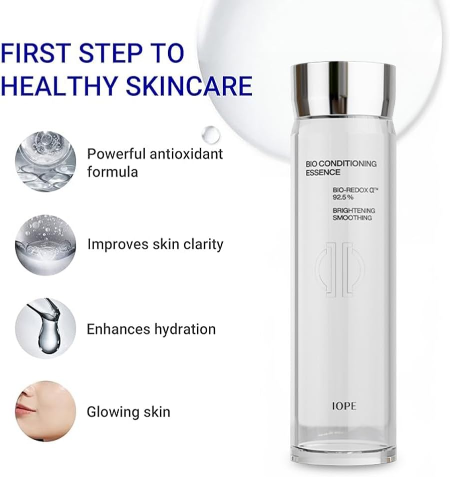 Iope Bio-Conditioning First Step Essence | Fast Absorbing Korean Facial Toner For Sensitive Skin, Intensive Hydration & Smoothing, Anti-Oxidant And Purification, Daily Glow Skincare, 2.84 Fl Oz. : Beauty & Personal Care