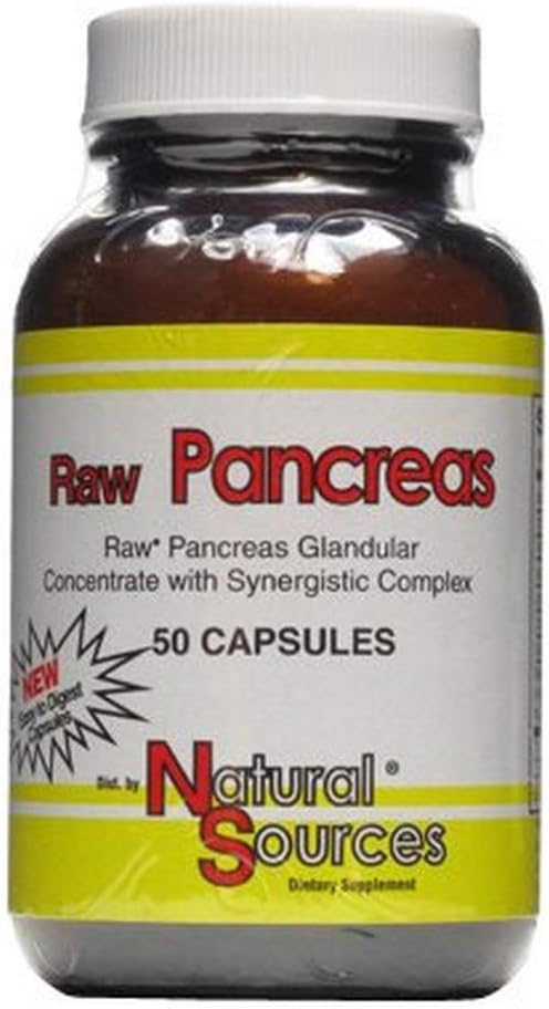 Natural Sources Raw Pancreas, 50 Count : Health & Household