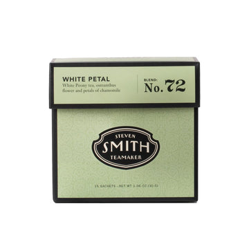 Smith Teamaker | White Petal No. 72 | Caffeinated Full Leaf White Tea Blend (15 Sachets, 1.06Oz Each)