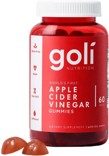 Goli Apple Cider Vinegar Gummy Vitamins - 60 Count - Vitamin B12, Gela