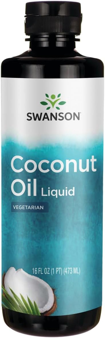 Swanson Liquid Coconut Oil Natural Flavor 16 Fl Ounce (1 Pt) (473 Ml) Liquid